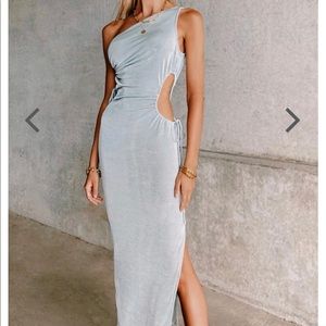 Verge girl midi dress in light blue